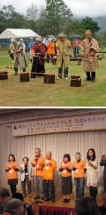 友の会のメンバーが衣装を着て活動している写真