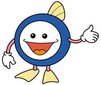 公益社団法人 日本下水道協会の下水道マスコットキャラクター「スイスイ」のイラスト