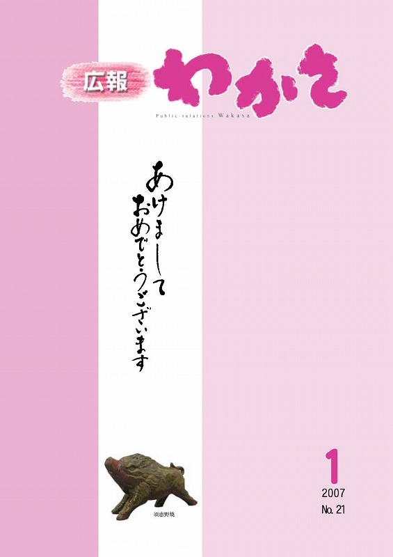 広報わかさ 第21号(平成19年1月発行)の表紙画像